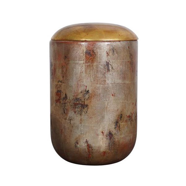 Urn Luce gold leaf and silver - wood