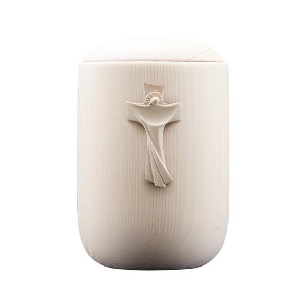 Urn Luce lime with resurrection cross - wood