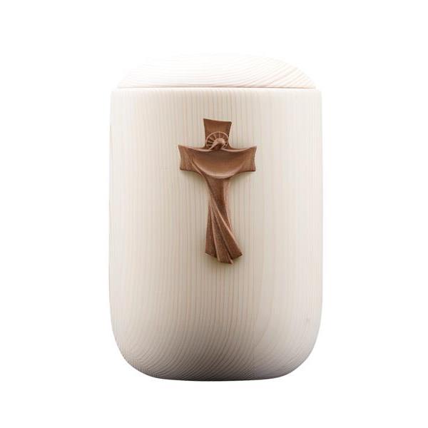 Urn Luce lime with resurrection cross stained - wood