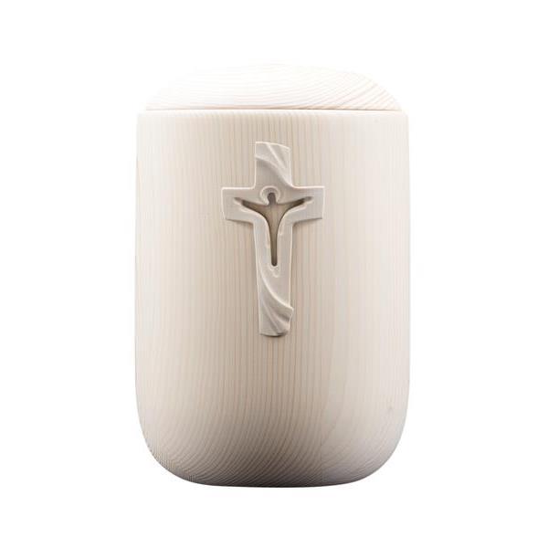 Urn Luce lime with cross of Peace - wood