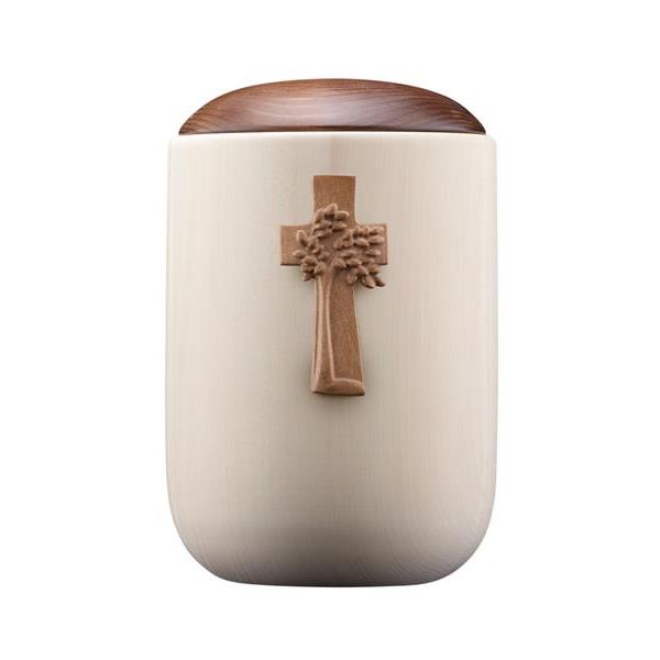 Urn Luce lime lid stained with arbor vitae stained - wood