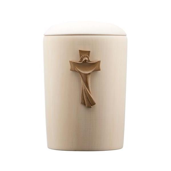 Urn Speranza lime with resurrection cross stained - wood
