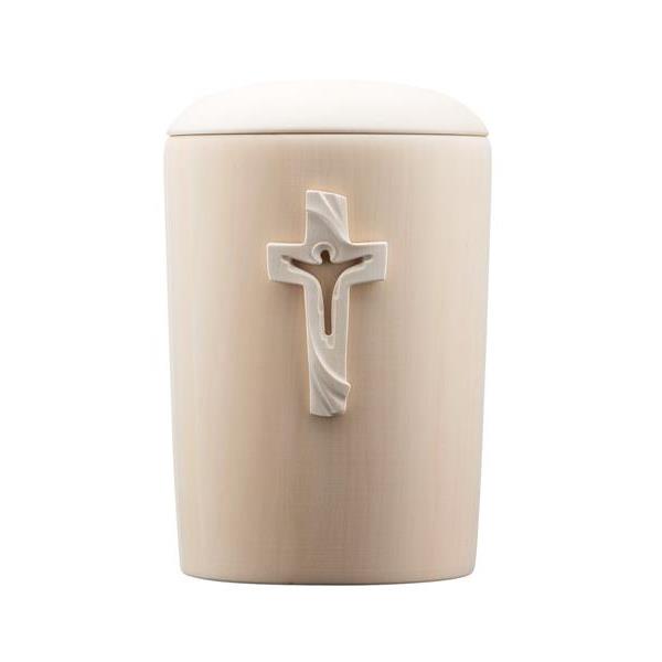 Urn Speranza lime with cross of Peace - wood