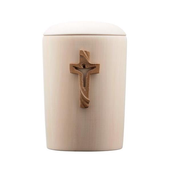Urn Speranza lime with cross of Peace stained - wood