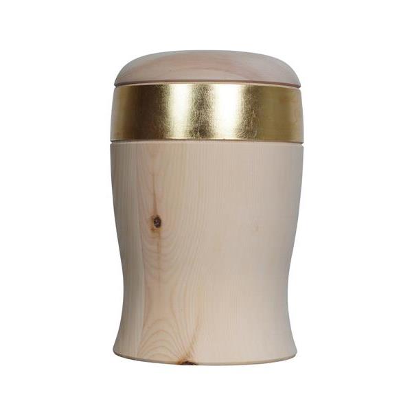 Urn Cielo Linea pine with gold - wood