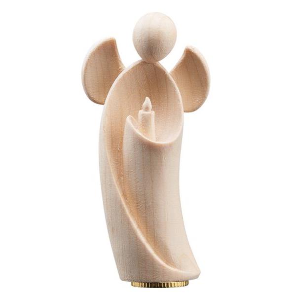 Urn angel Amore with candle pine - natural wood