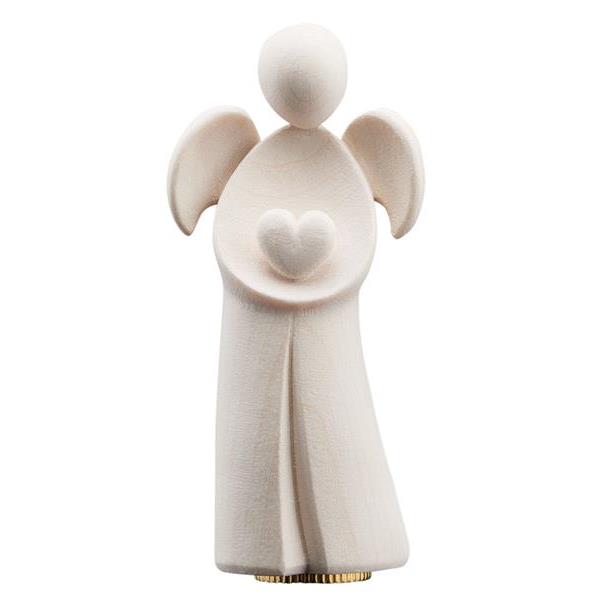 Urn angel Amore with heart maple - natural wood