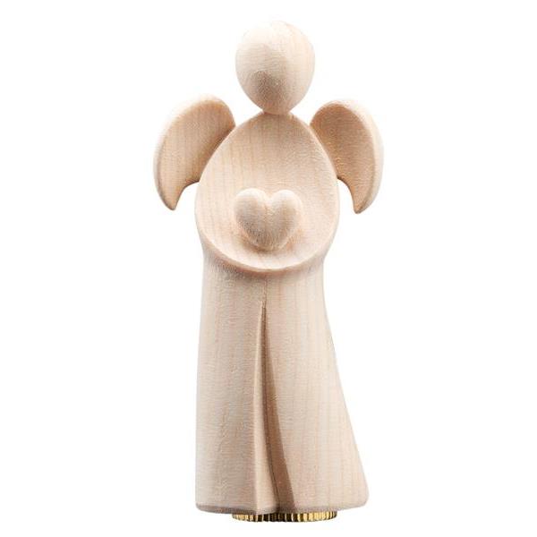 Urn angel Amore with heart pine - natural wood