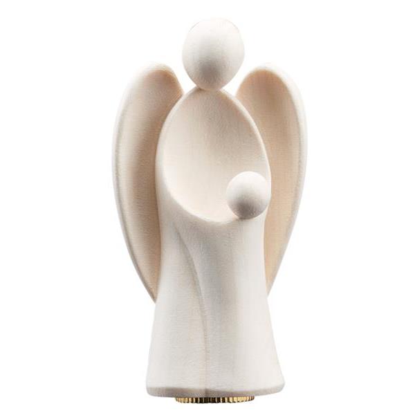 Urn guardian angel Amore with boy maple - natural wood
