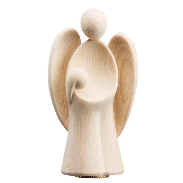 Urn guardian angel Amore with girl pine - natural wood