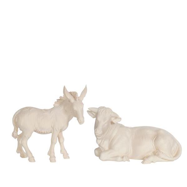 AD Ox lying and Donkey - natural wood