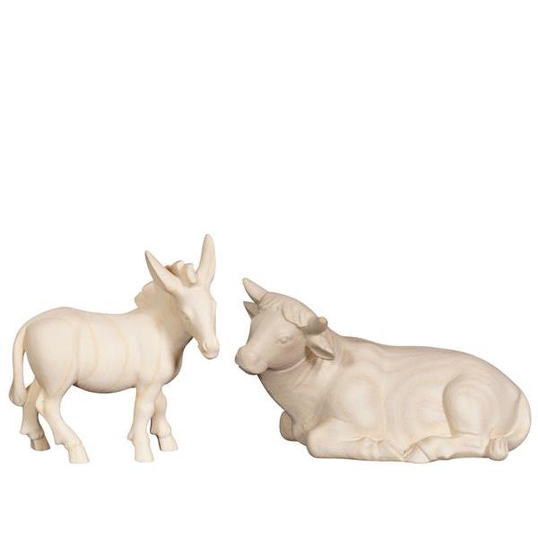 PE Ox lying and donkey - natural wood