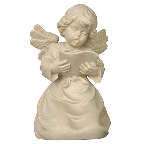 Bell angel with notes - natural wood