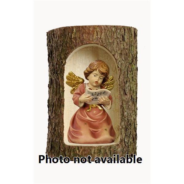 Bell angel with notes in a tree trunk - 