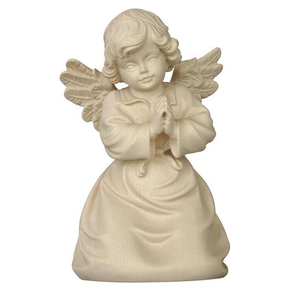 Bell angel praying - natural wood