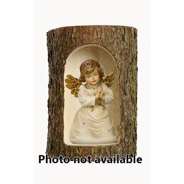 Bell angel praying in a tree trunk - 