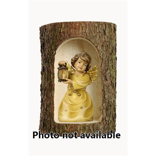 Bell angel with lantern in a tree trunk - 