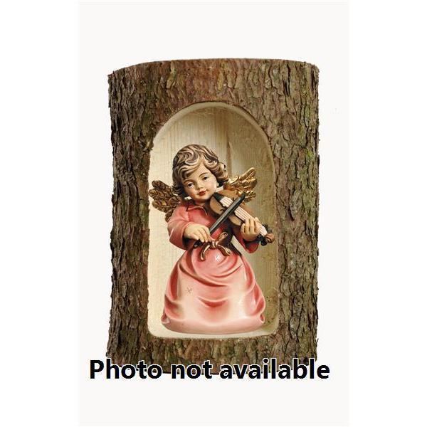 Bell angel with violin in a tree trunk - 