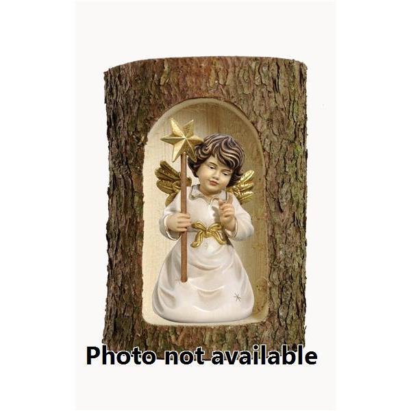 Bell angel with star in a tree trunk - 