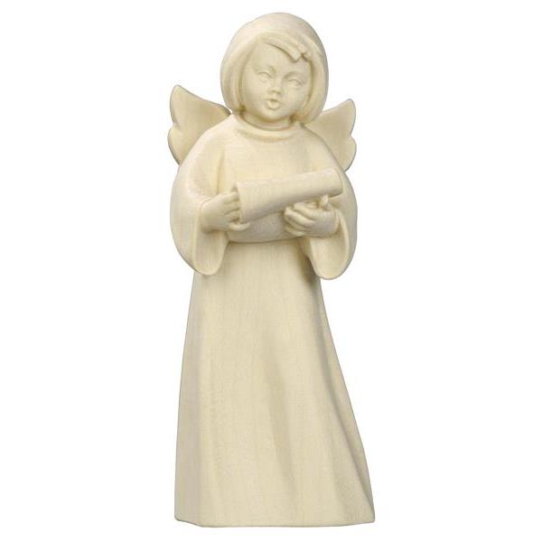 Bellini angel with notes - natural wood