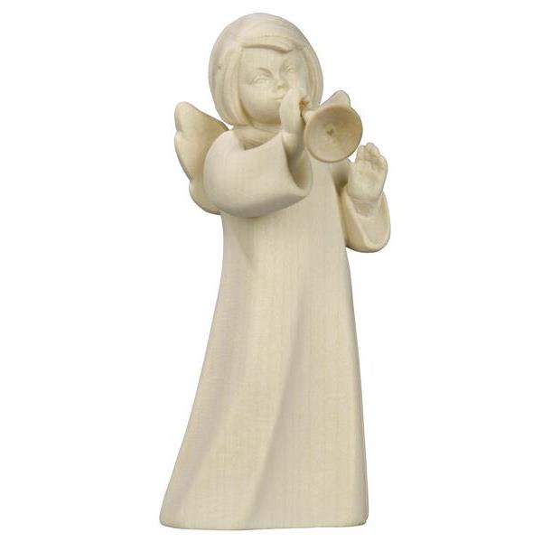 Bellini angel with trumpet - natural wood