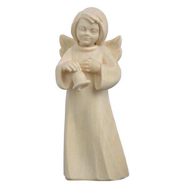 Bellini angel with bell - natural wood