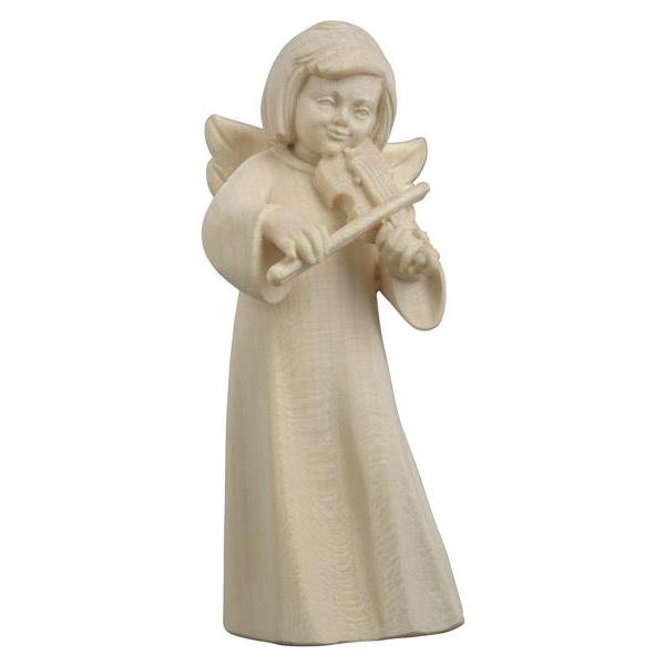 Bellini angel with violin - natural wood