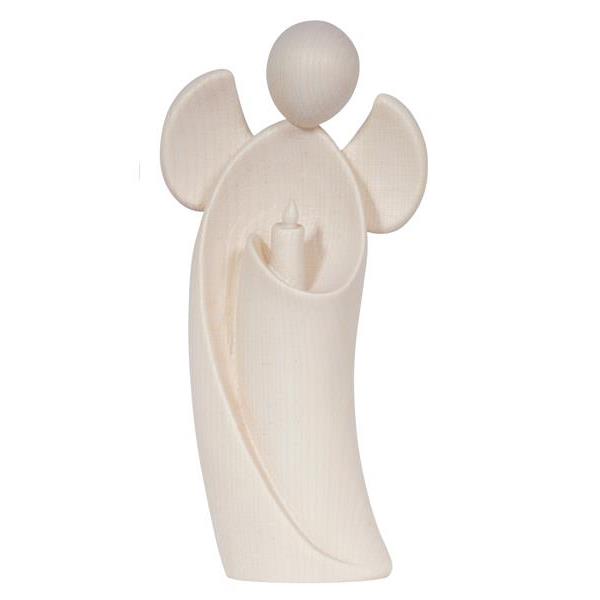 Angel Amore with candle - natural wood