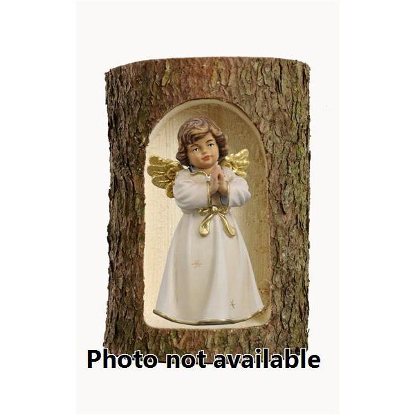 Bell angel, stand. praying in a tree trunk - 