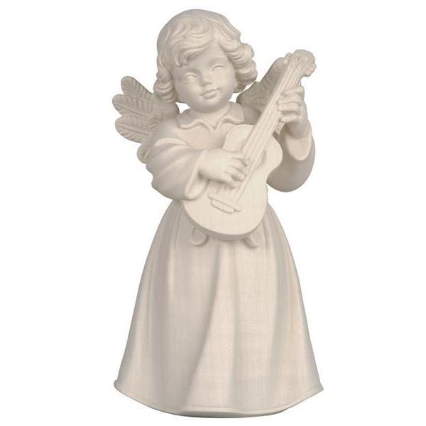 Bell angel standing with guitar - natural wood