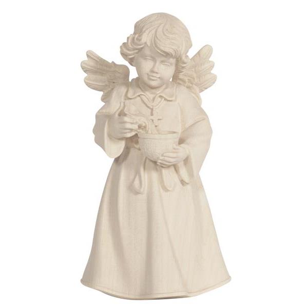 Bell angel standing-For the baptism - natural wood