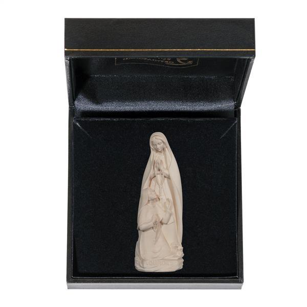 Our Lady of Lourdes-Bernadette with case - natural wood