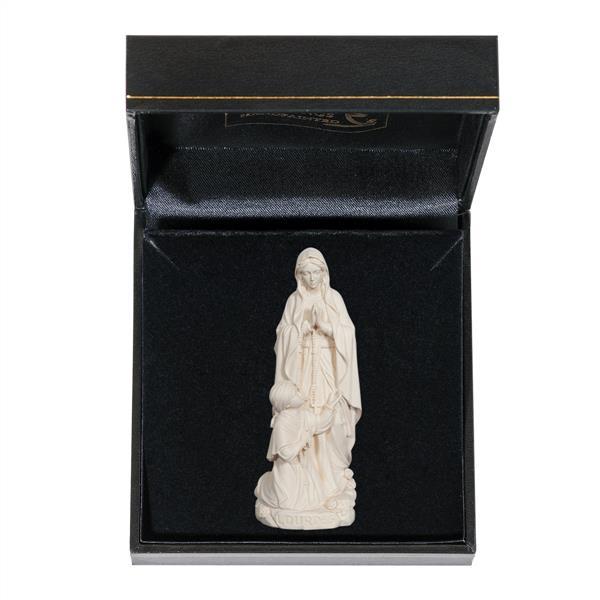 Our Lady of Lourdes-Bernadette with case - natural wood