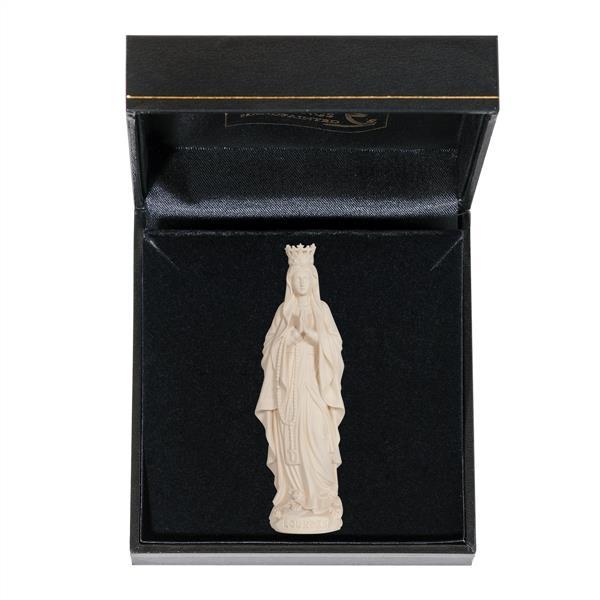 Madonna Lourdes crown with case - natural wood
