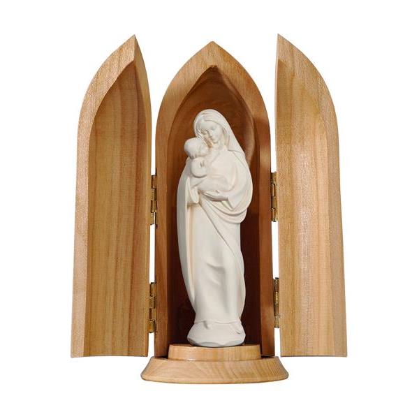 Madonna Pema in niche - natural wood
