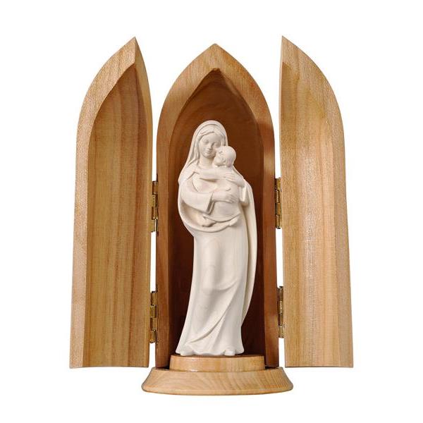 Madonna of Hope in niche - natural wood