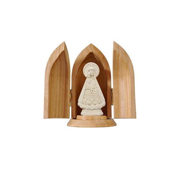 Our Lady of Mariazell in niche - natural wood