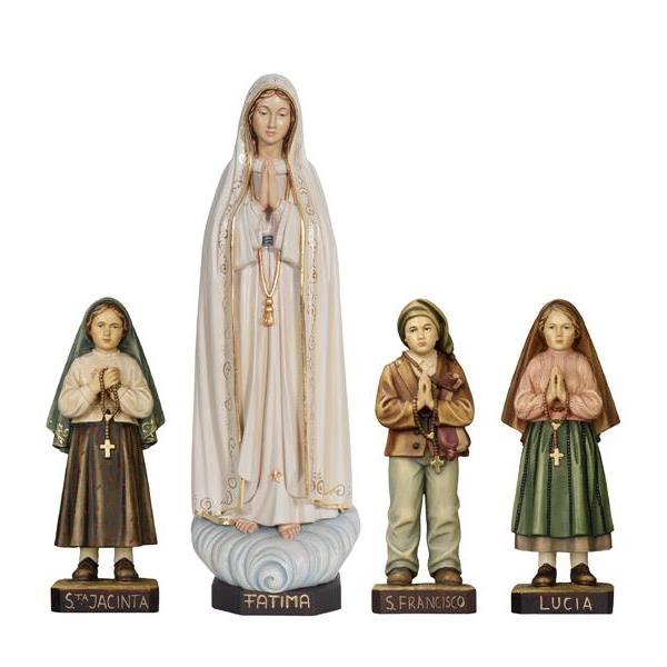 Our Lady of Fátima Capelinha with 2 little shepherds - colored