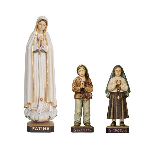 Our Lady of Fátima with 2 little shepherds - colored