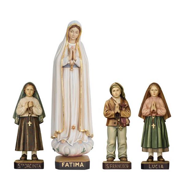 Our Lady of Fátima with 3 little shepherds - colored