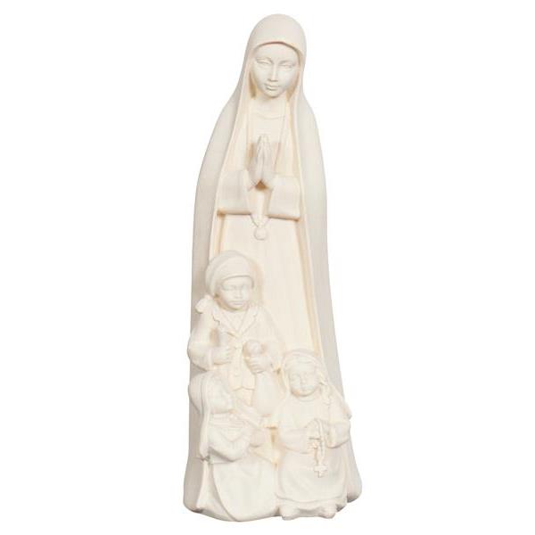 Our Lady of Fátima with little shepherds - natural wood