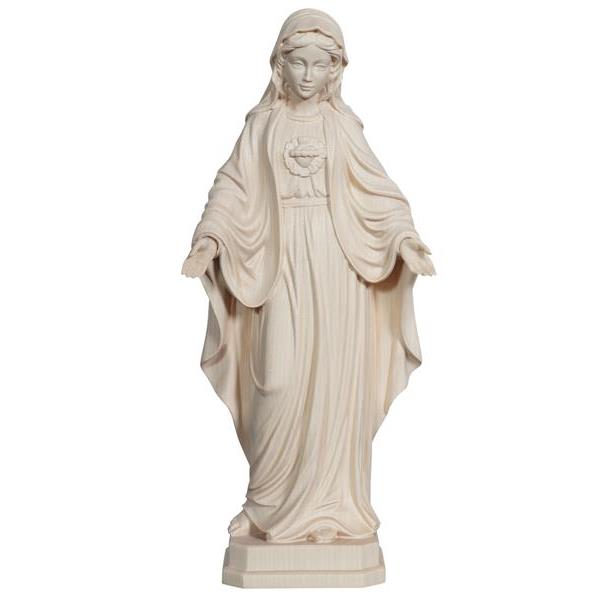 Sacred Heart of Mary - natural wood