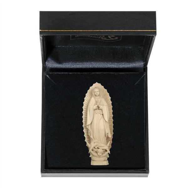 Our Lady of Guadalupe with case - natural wood