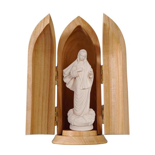 Our Lady of Medjugorje in niche - natural wood