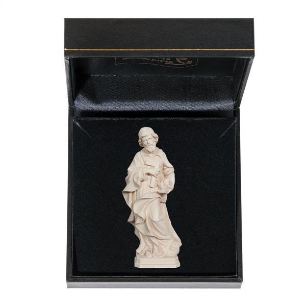 St. Joseph the worker with case - natural wood