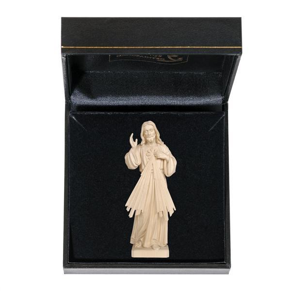 Divine Mercy with case - natural wood