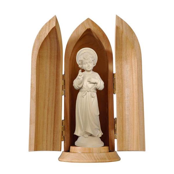 Jesus - Child in niche - natural wood