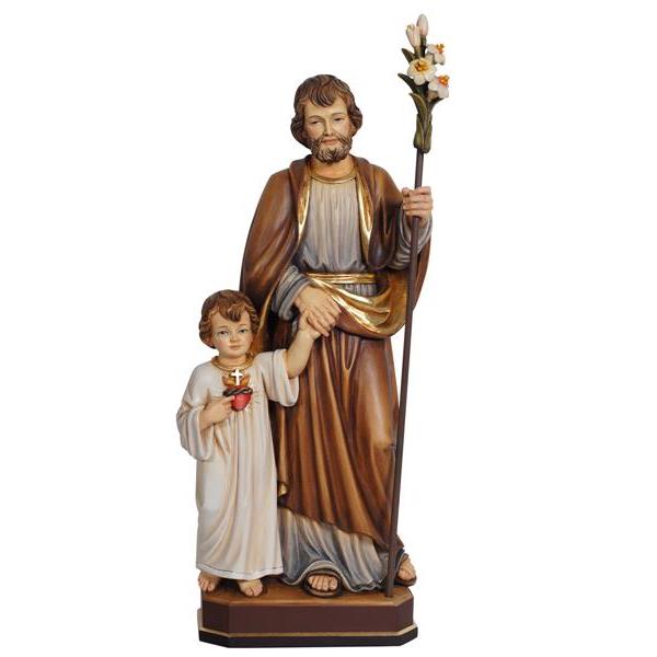 St. Josef with Jesus as boy - colored