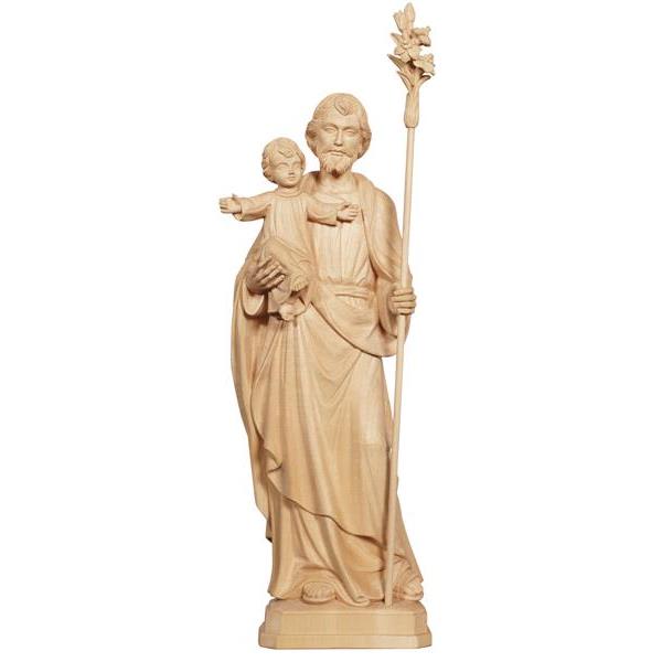 St. Joseph with Child and guild - natural wood