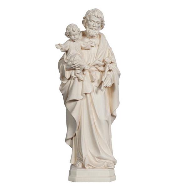 St. Joseph with Child  - natural wood